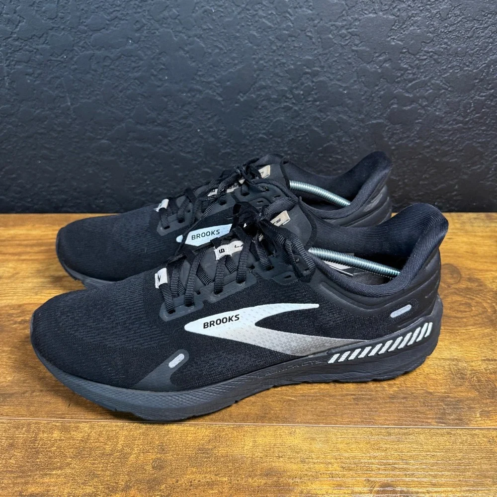 Brooks Launch GTS 9 Black Mesh Stability Road Running Shoes Mens Size 13 US
